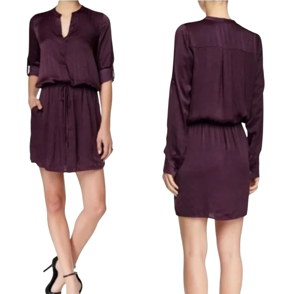 Vince Button Up Shirt Dress